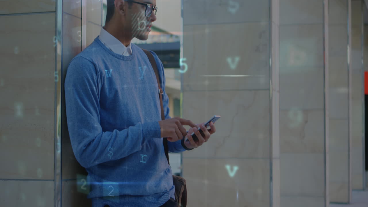 Collage student texting 4k