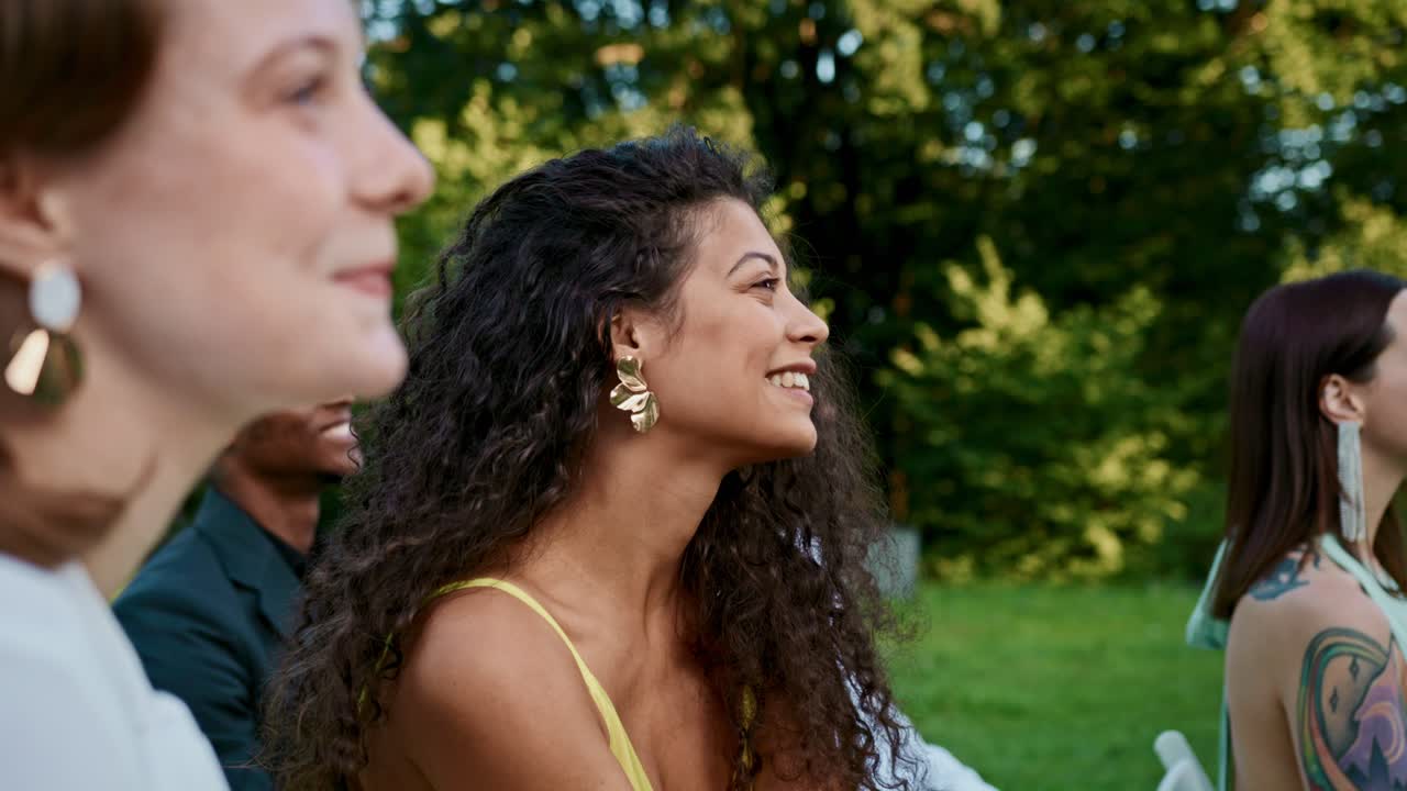 A group of women at an outdoor event