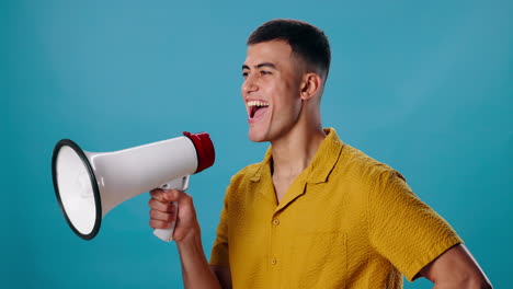 man with megaphone