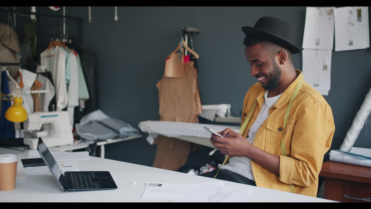 Fashion Designer Working on Designs
