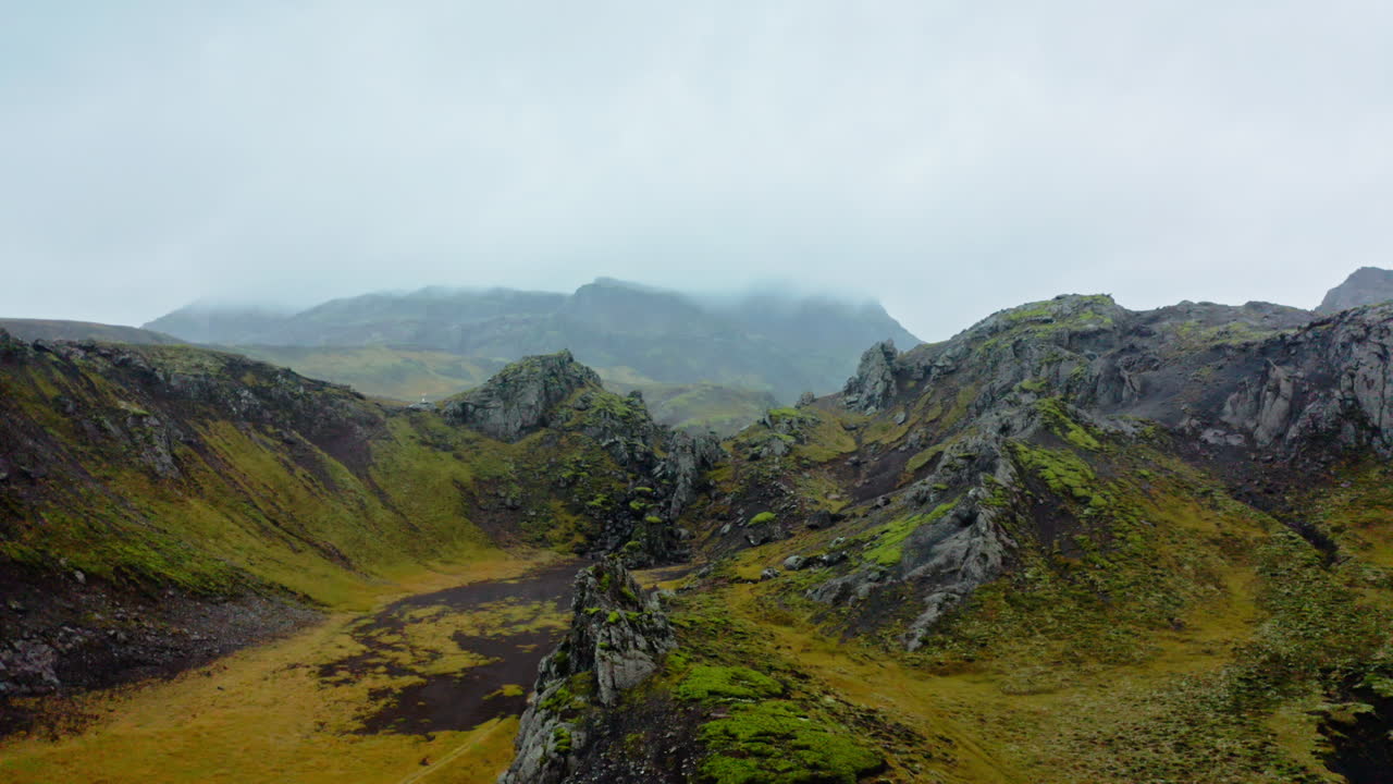 아이슬란드의 화산 풍경