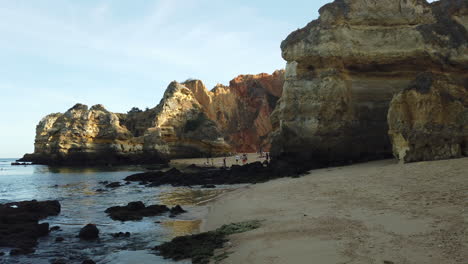 praia do camilo, camilo beach at algarve, portugal, europe.