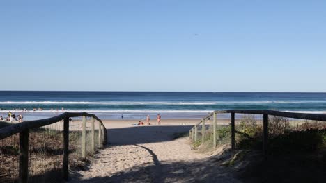 a serene beach scene captured over time