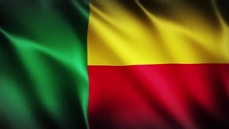 flag of benin waving background