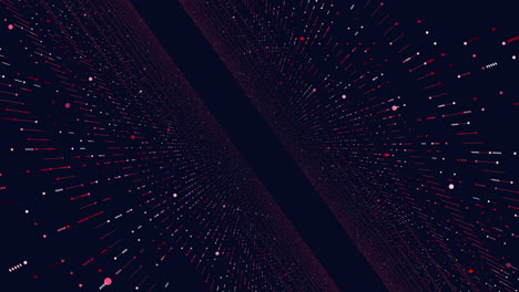 mesmerizing red and blue elements on black canvas