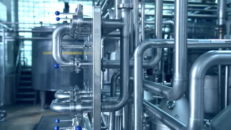 factory for the production of milk. general view of the interior of milk factory