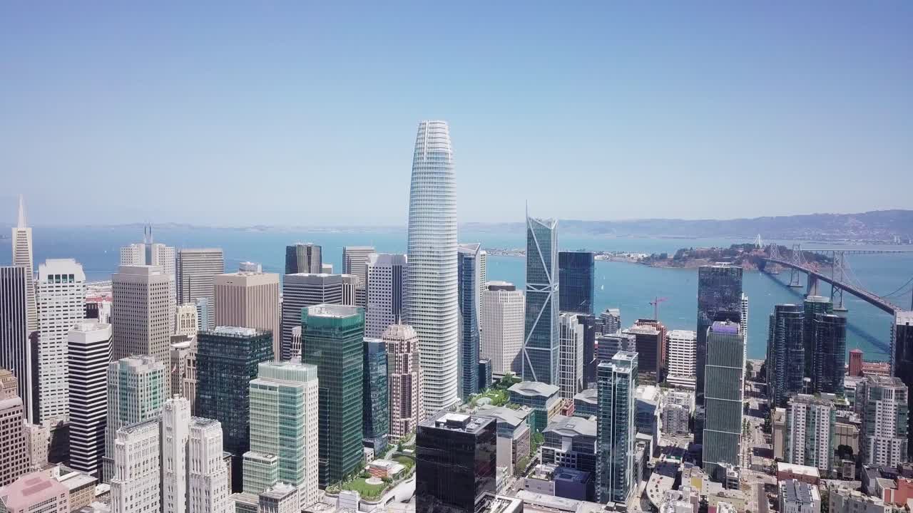San Francisco downtown with business and residential district, California