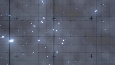animación de la pantalla digital con luces azules
