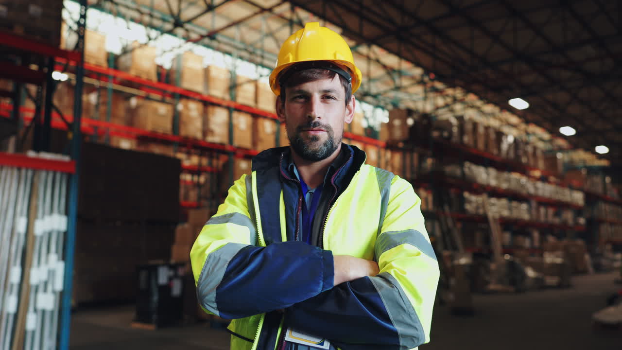 Warehouse workers in a storage facility