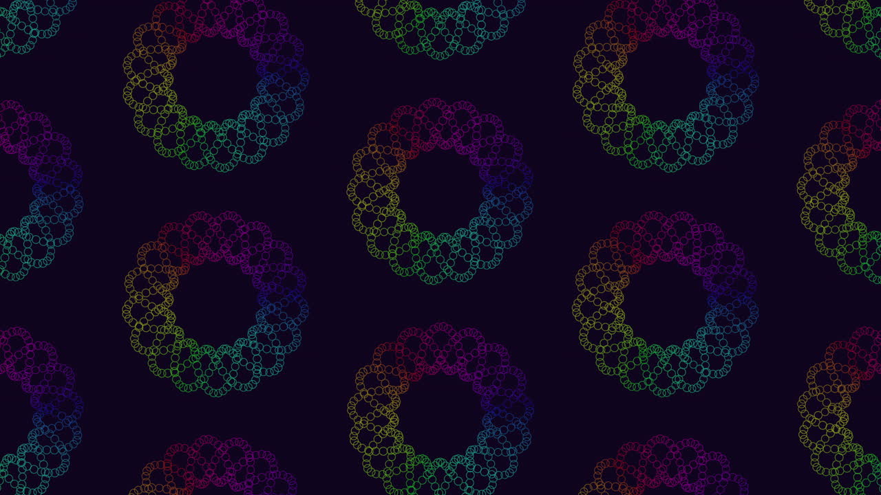 An eye-catching circular pattern with vibrant colors on a black backdrop, possibly serving as a unique design feature for websites or digital creations