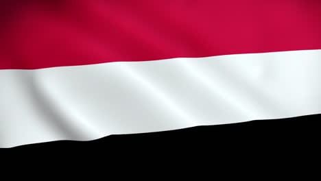 4k national animated sign of yemen, animated yemen flag, yemen flag waving, the national flag of yemen animated.