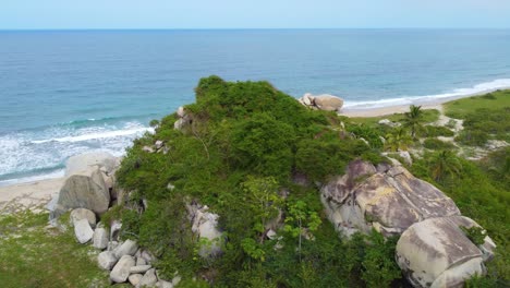 Playa-Caribeña-Tropical-En-América-Del-Sur-Santa-Marta,-Colombia