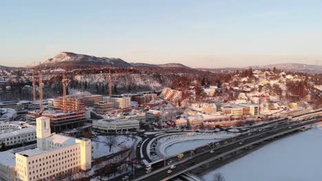 Gemeinde-Baerum-Im-Winter-Im-Großraum-Oslo,-Norwegen