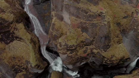 Cinematic-aerial-flyover-of-stunning-Icelandic-canyon