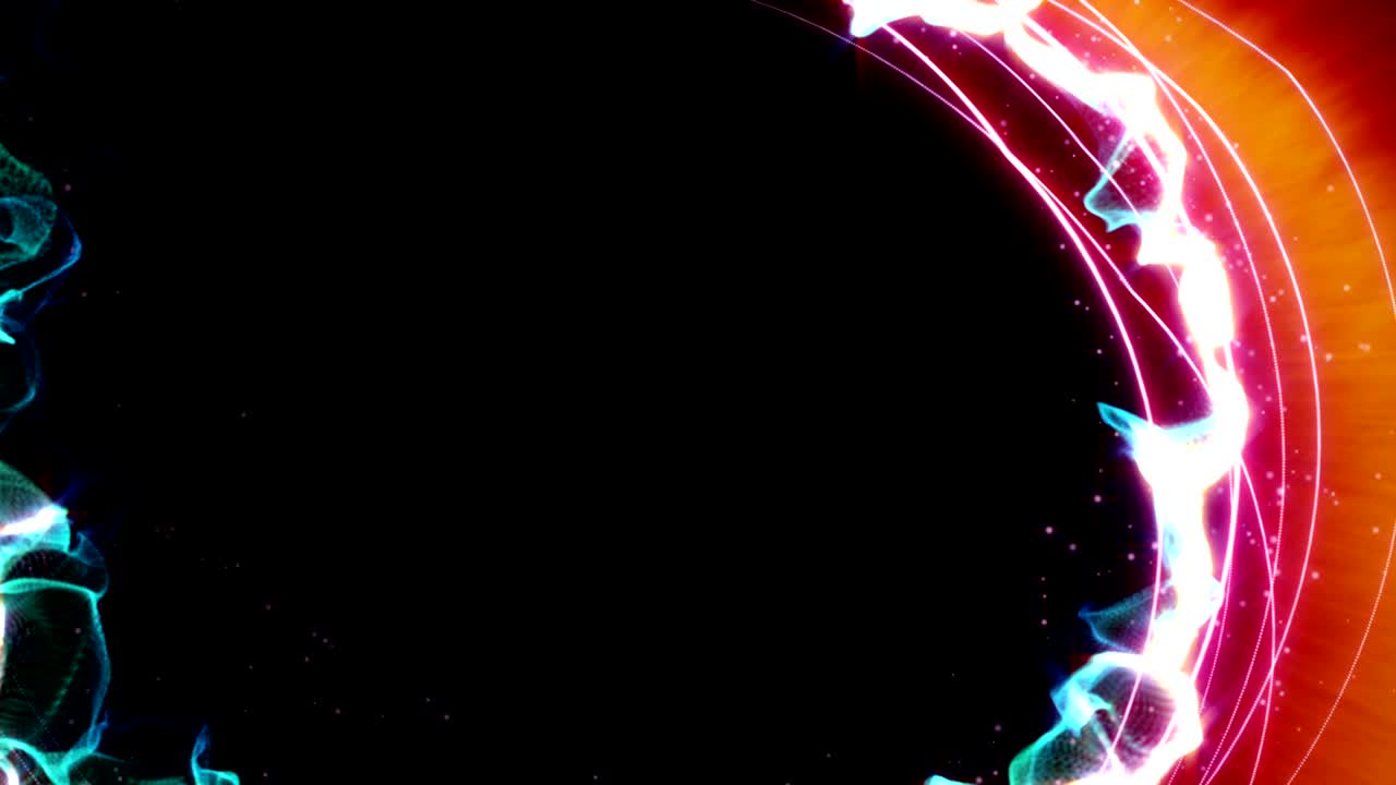 las partículas mágicas anillo fondo abstracto, animación, renderización, bucle