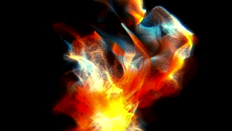 fiery stream of particles upward, 3d animation, looping