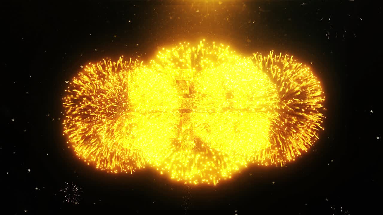 Best Offer with Fireworks and Sparkling Text