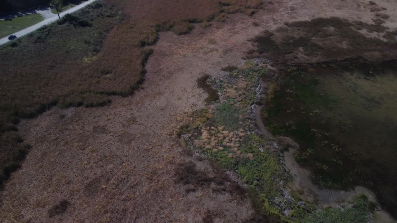 Autumn Drone Flyover of Long Point Ontario Showing Habitat Diversity