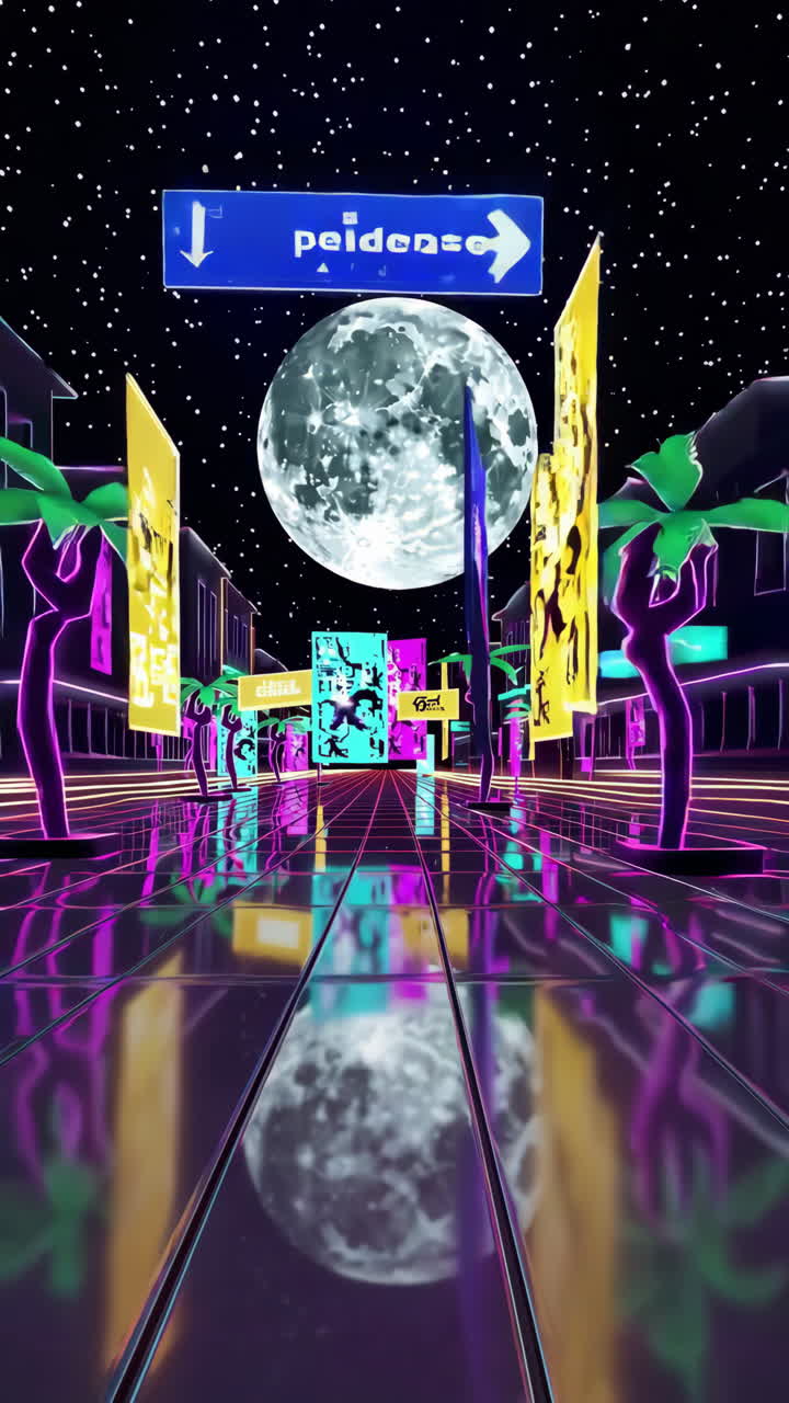 La città del neon di notte