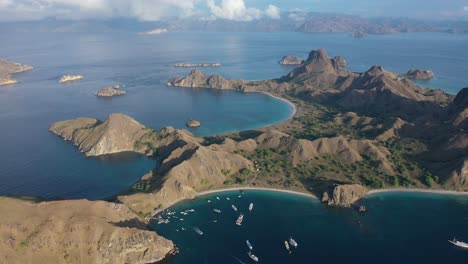 aerial view of padar island, komodo national park, indonesia