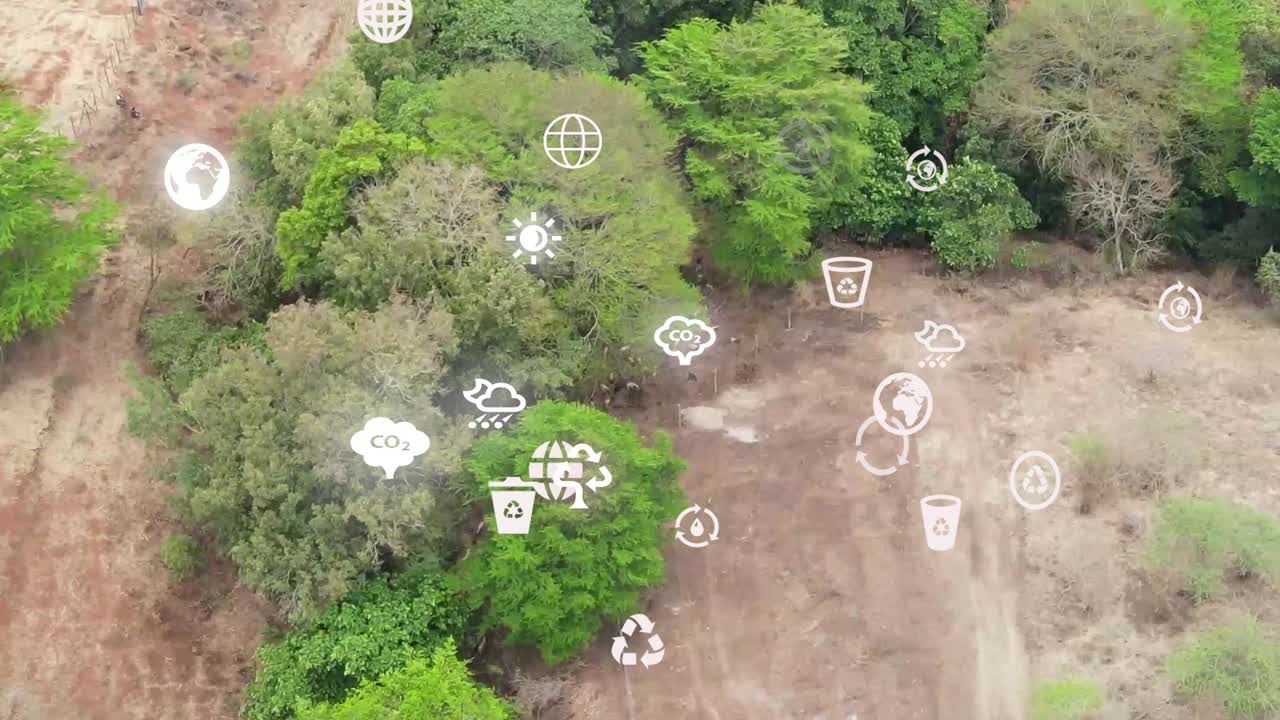 drones volando en granjas en las laderas del kilimanjaro - granjas verdes de kenia, asentamientos pobres en áfrica plantación agronómica aérea