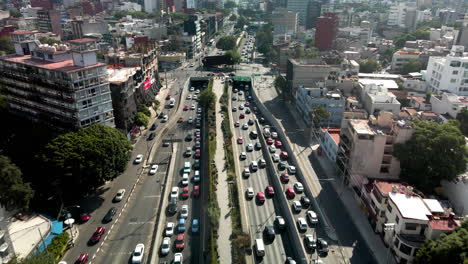 vista aérea del viaducto de la ciudad de méxico