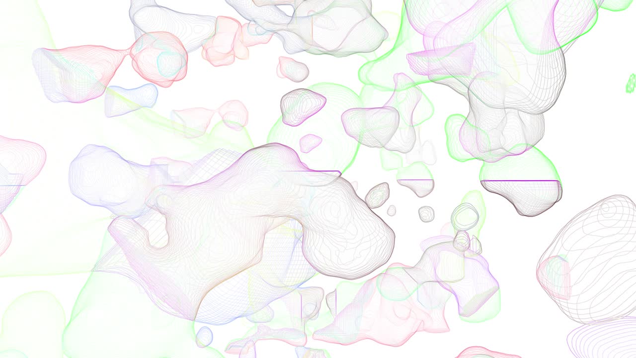 Colorful shapes. Abstract background 3D animation