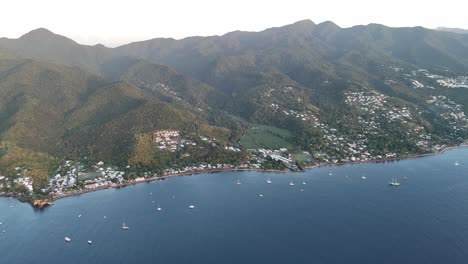 Exploring-the-Cousteau-Reserve:-Aerial-Views-of-Marine-Splendor-in-Guadeloupe,-Captured-in-60fps