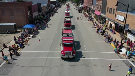 small town fire truck parade