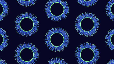 symmetrical blue circles in calming pattern