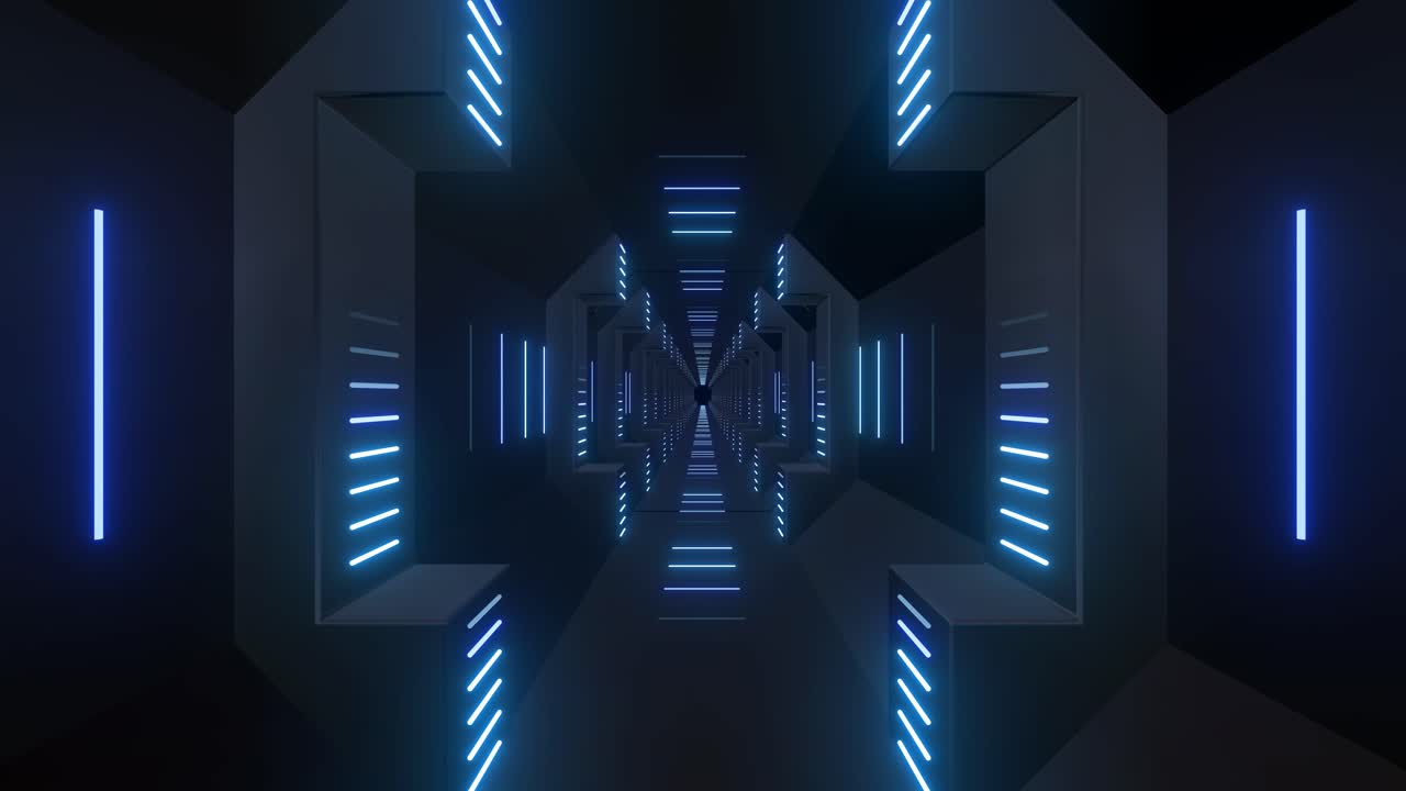 Futuristic Neon Tunnel