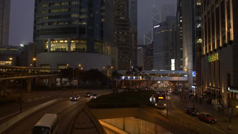 cdb de hong kong por la noche