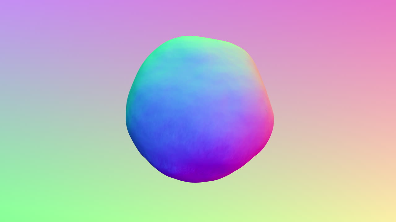 Colorful rainbow pattern on a spherical object, creating a vibrant and eye-catching visual experience