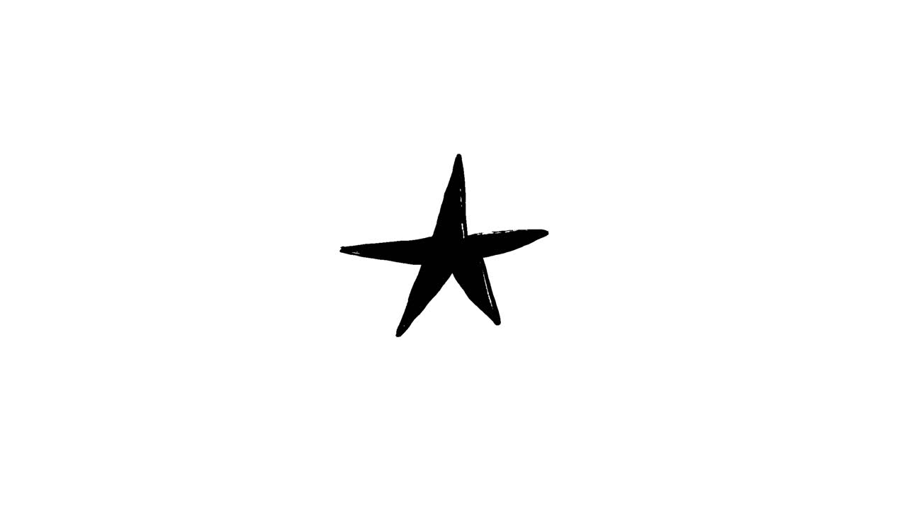 Simple Black Star Graphic on White Background