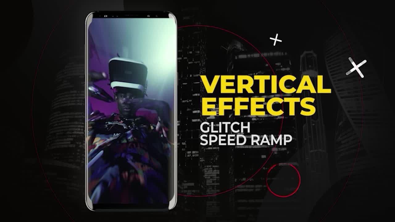 Effetti verticali: glitch e Speed Ramp