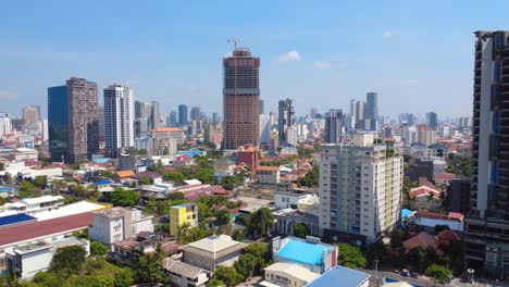 city district, high-rise buildings, residential neighbourhoods, aerial