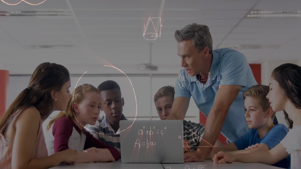 animación de ecuaciones matemáticas sobre el aprendizaje de los escolares