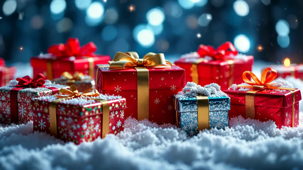 Christmas Presents in the Snow
