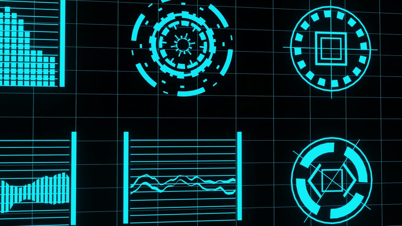 Abstract Sci-Fi Futuristic hologram HUD GUI 3D background