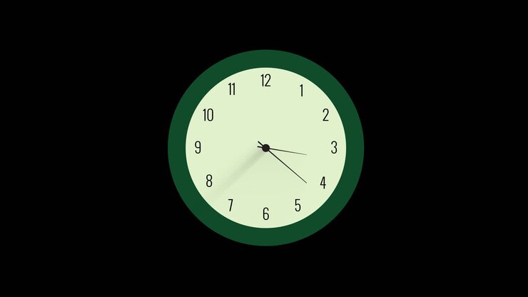 Green and Cream Wall Clock