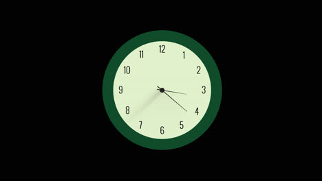 green and cream wall clock