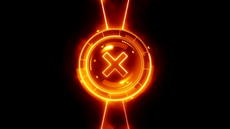 futuristic sports game loop animation. versus fight background. radar neon digital display. x target mark. game control interface element. battle fight sports competition.