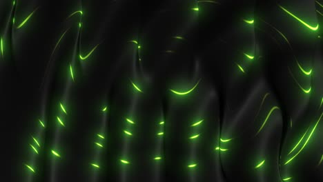 abstract black background with glowing green lines