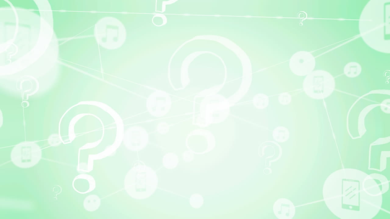 Animation of network of connections over peculiars on green background