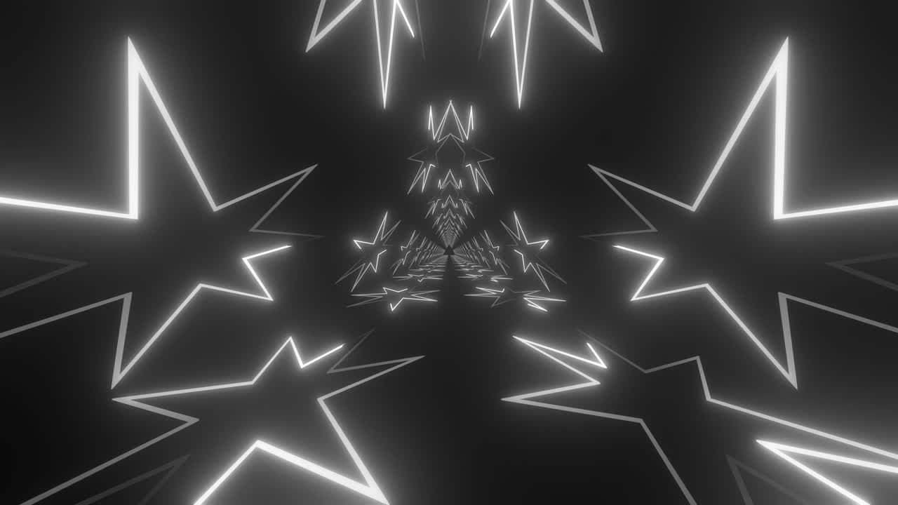 Abstract Neon Star Tunnel