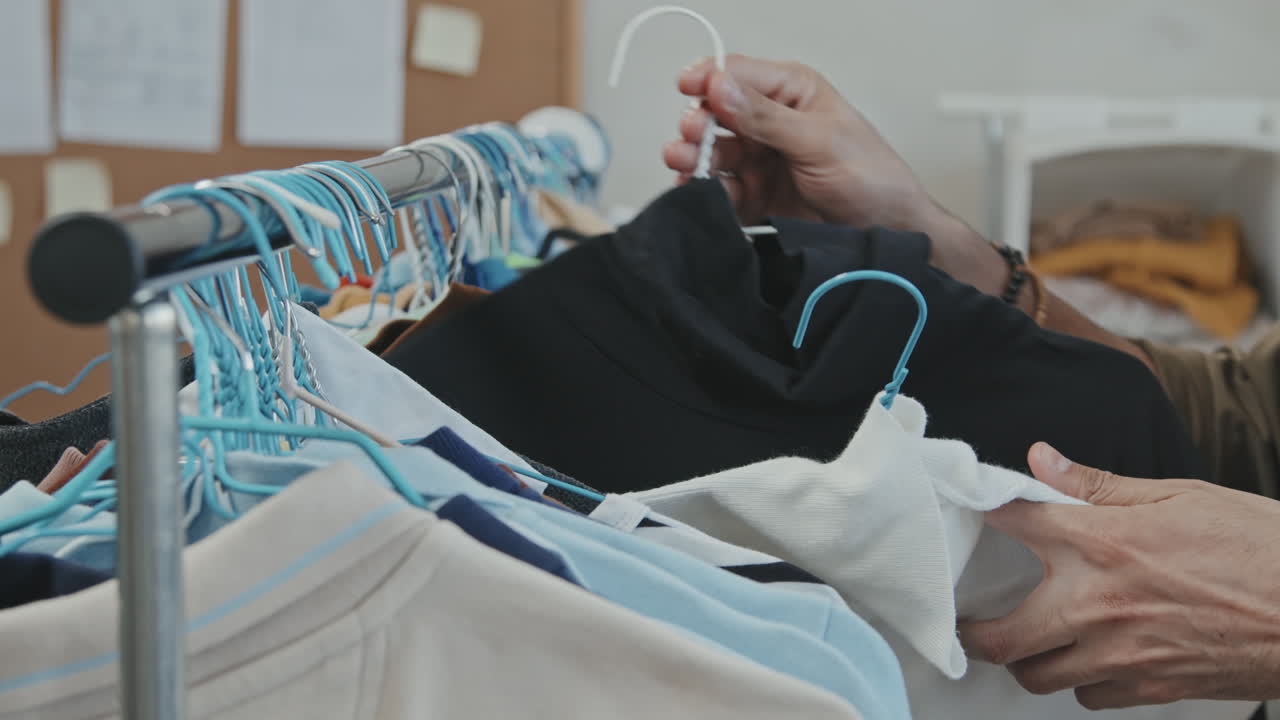 Hanging Clothes on Railing