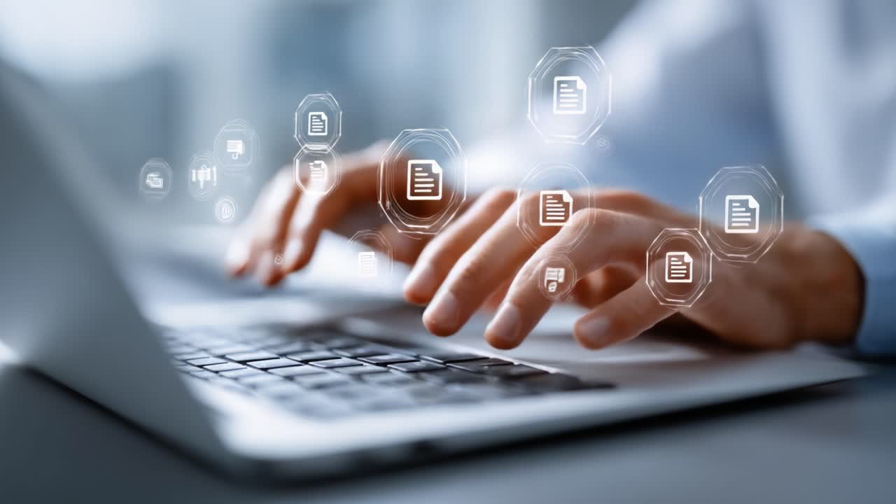 Exploring the Modern Digital Workspace: A Close-Up on Data Management and Document Interaction Using Advanced Technology in a Professional Setting