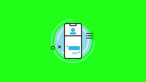 mobile phone. smartphone. a set of contacts. list of contacts. correspondence. communication. sms. chat. meeting website. call centre. manifesting an object through morphing. blue and white colours.