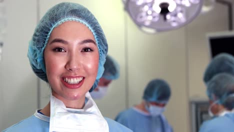 surgical student smiling at camera