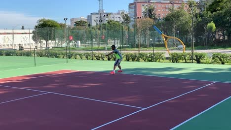 Slow-Motion-Medium-Shot-Playback-in-Lisbon-court